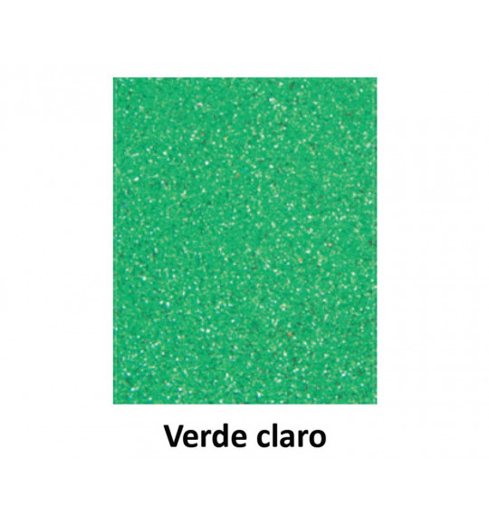 Folhas de EVA Com Brilho 40x60 Verde Claro Leo&Leo