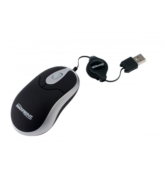 Mouse Mini Óptico Retrátil USB Maxprint