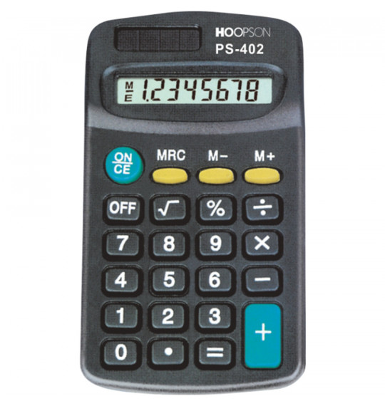Calculadora 8 dígitos de Bolso PS-402 Hoopson