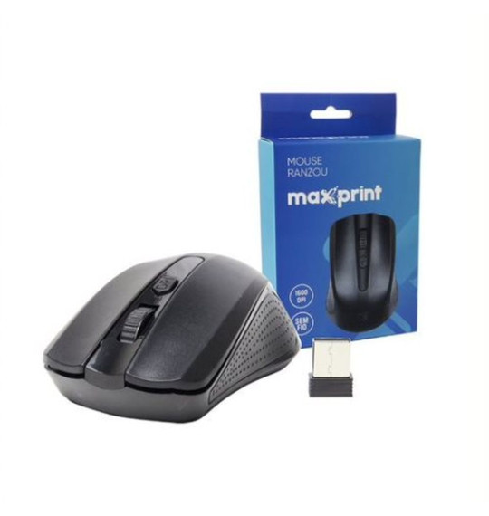 Mouse USB Optico s/fio Preto Ranzou Maxprint