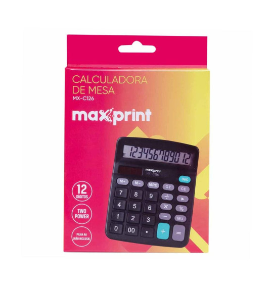 Calculadora de Mesa Mx-126 Maxprint