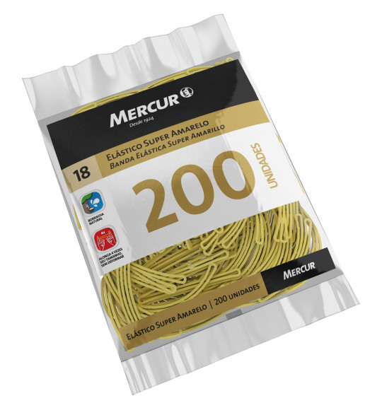 Elástico Super Amarelo 18 c/200 Mercur
